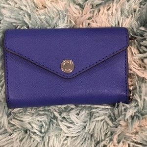 Cobalt blue Micheal Kors wallet/ phone holder